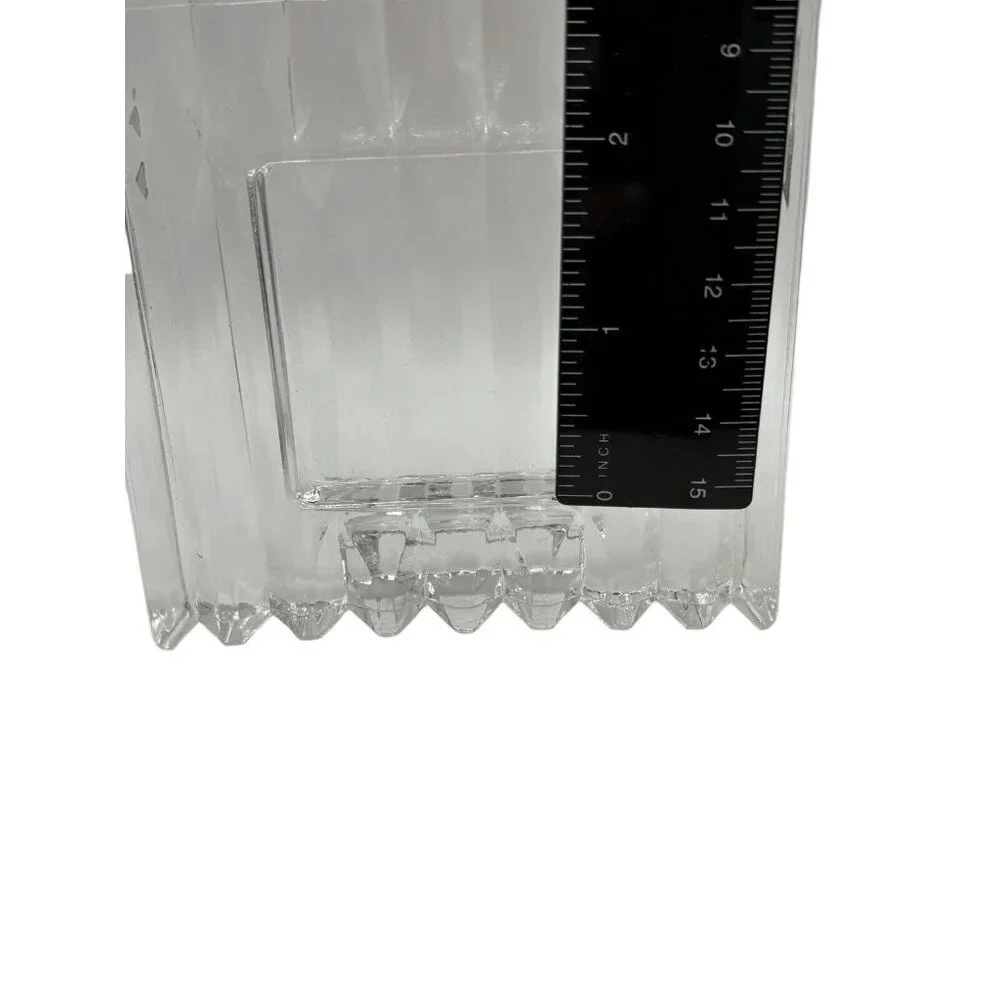Picture Frame Solid Glass Wavy Sides Thick Glass Stand In‎ Back 2 x 2 In Picture